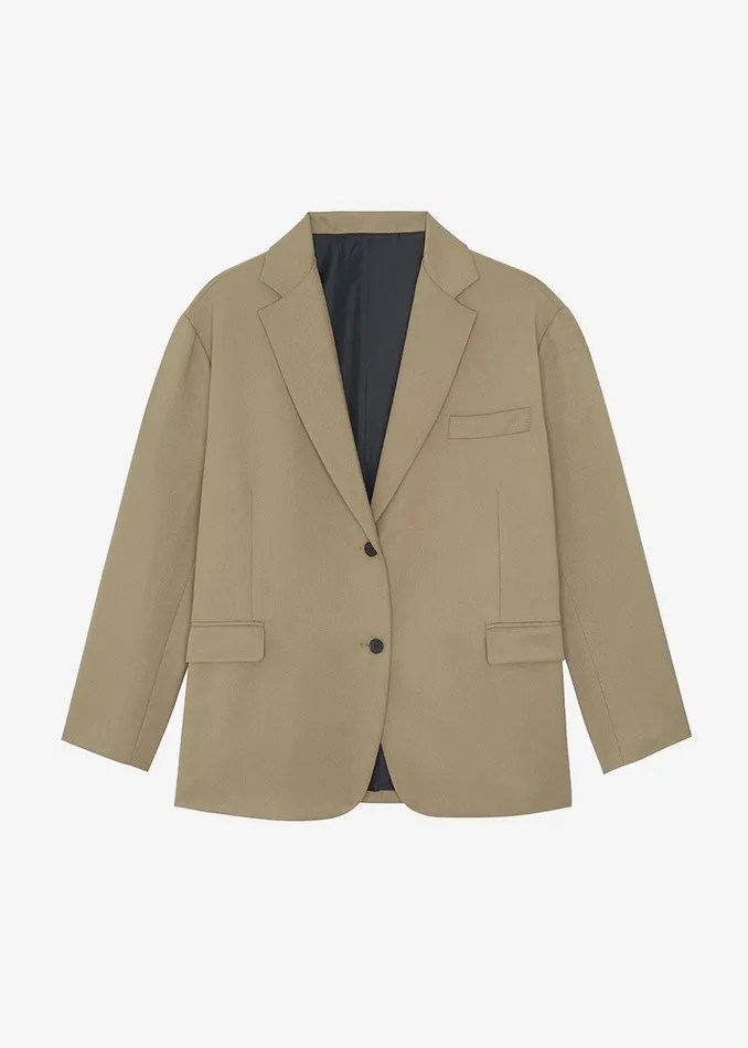 The Frankie Shop Outerwear Frankie Oversized Boyfriend Blazer 8211 Desert Taupe 8211 Women