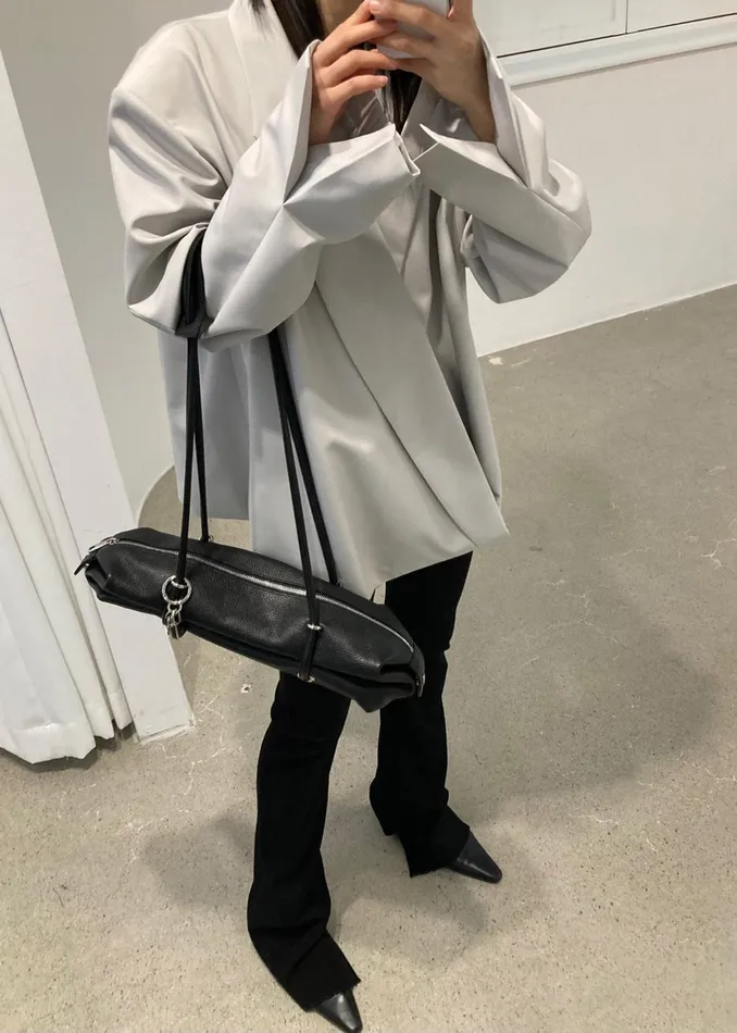 The Frankie Shop Outerwear Geneva Wrap Blazer 8211 Grey 8211 Women