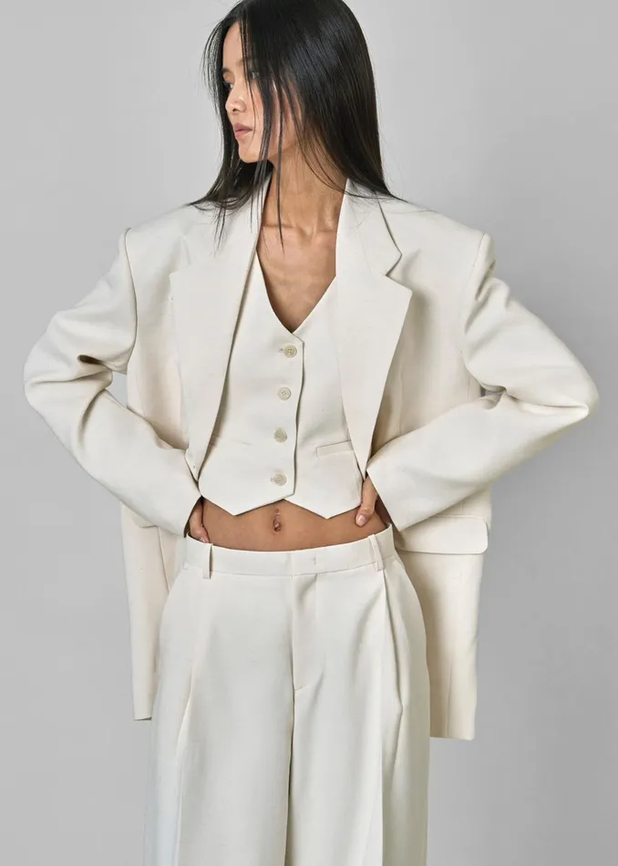 The Frankie Shop Outerwear Indio Vest 8211 Off White 8211 Women