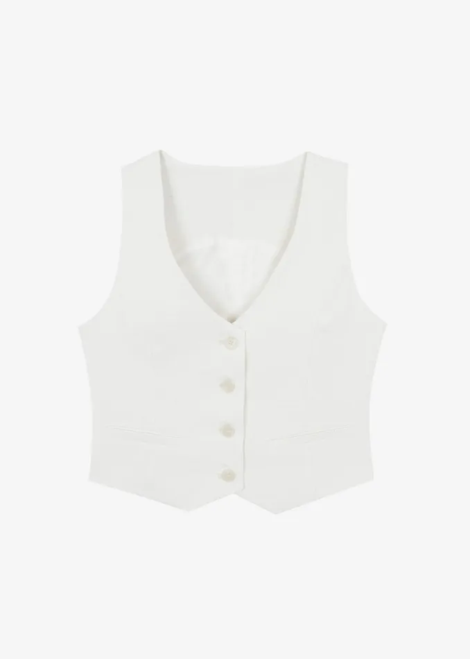 The Frankie Shop Outerwear Indio Vest 8211 Off White 8211 Women