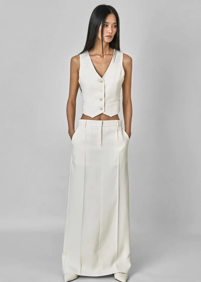 The Frankie Shop Outerwear Indio Vest 8211 Off White 8211 Women