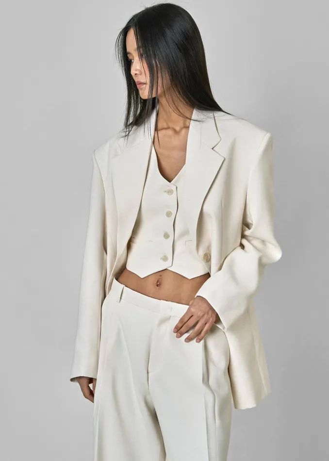 The Frankie Shop Outerwear Indio Vest 8211 Off White 8211 Women