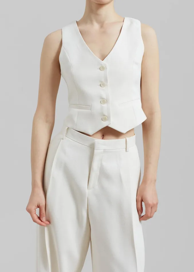 The Frankie Shop Outerwear Indio Vest 8211 Off White 8211 Women