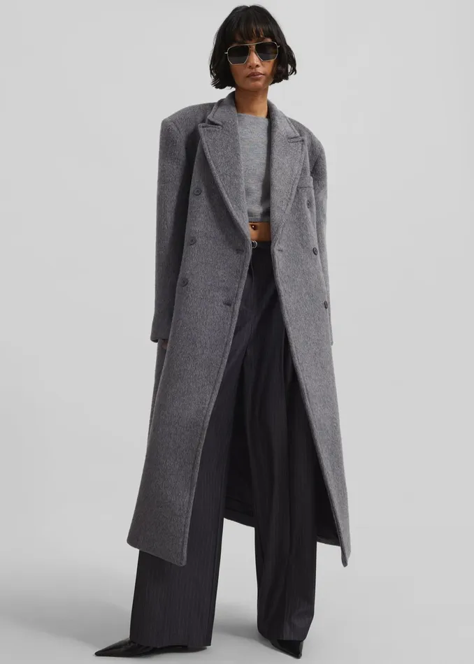 The Frankie Shop Outerwear Jordan Wool Coat 8211 Grey 8211 Women