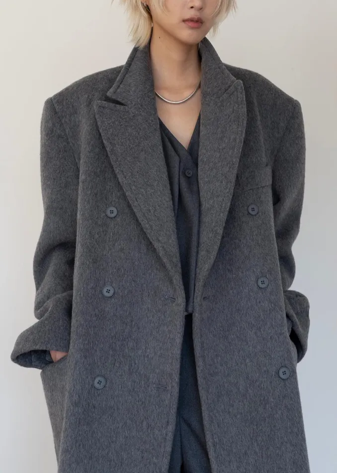 The Frankie Shop Outerwear Jordan Wool Coat 8211 Grey 8211 Women
