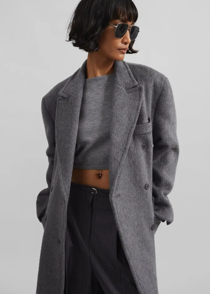 The Frankie Shop Outerwear Jordan Wool Coat 8211 Grey 8211 Women