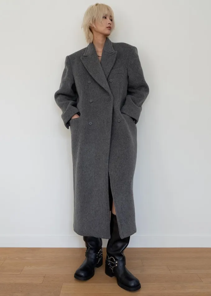 The Frankie Shop Outerwear Jordan Wool Coat 8211 Grey 8211 Women