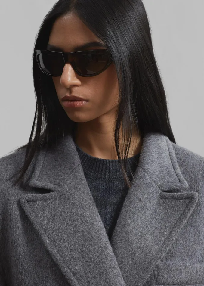 The Frankie Shop Outerwear Jordan Wool Coat 8211 Grey 8211 Women