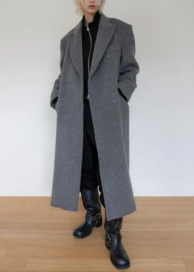 The Frankie Shop Outerwear Jordan Wool Coat 8211 Grey 8211 Women