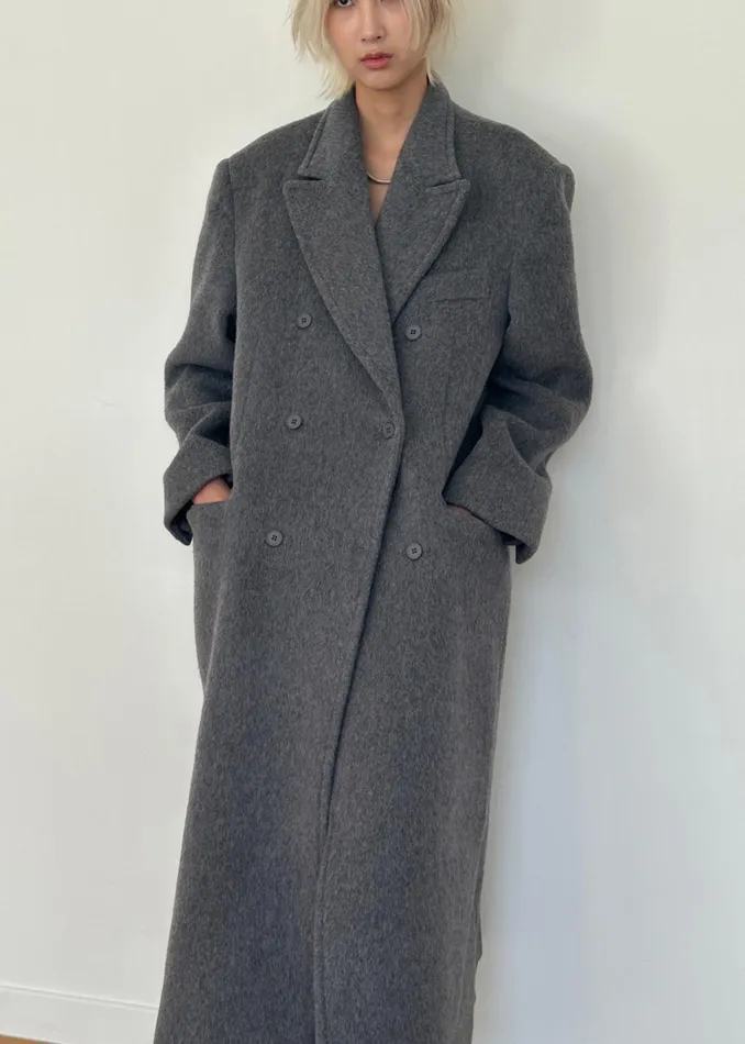 The Frankie Shop Outerwear Jordan Wool Coat 8211 Grey 8211 Women