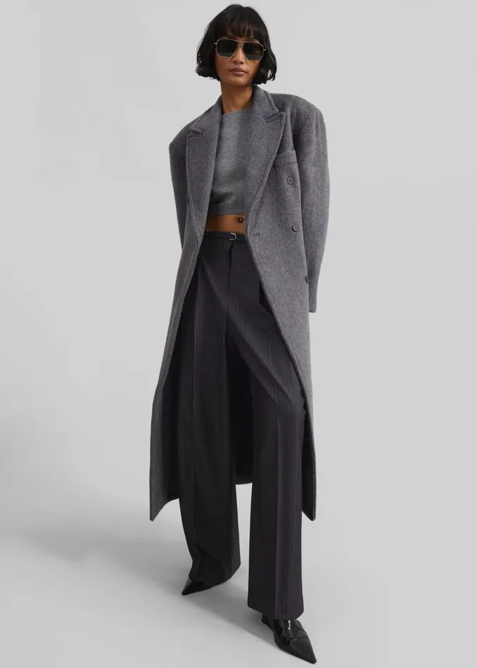 The Frankie Shop Outerwear Jordan Wool Coat 8211 Grey 8211 Women