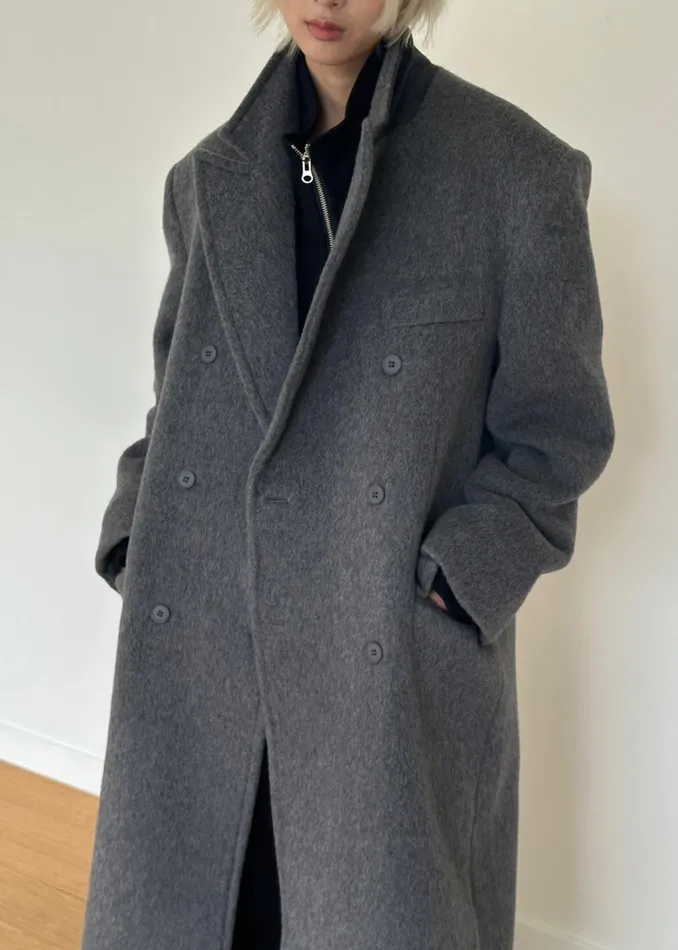 The Frankie Shop Outerwear Jordan Wool Coat 8211 Grey 8211 Women