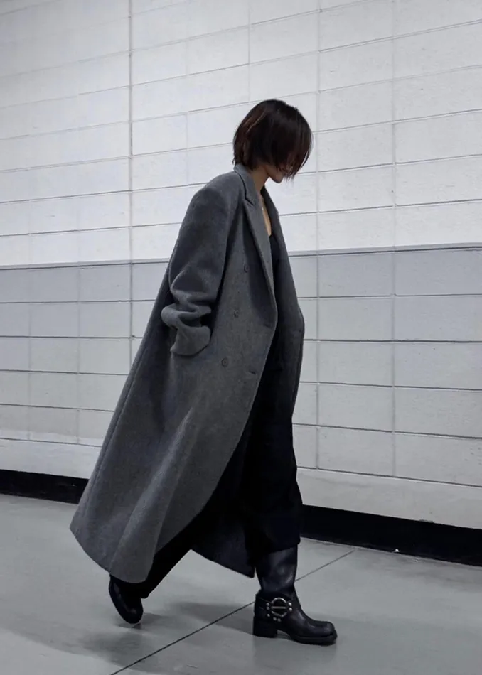 The Frankie Shop Outerwear Jordan Wool Coat 8211 Grey 8211 Women