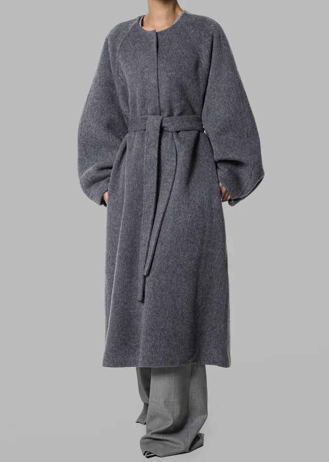 The Frankie Shop Outerwear Leon Wool Coat 8211 Grey 8211 Women