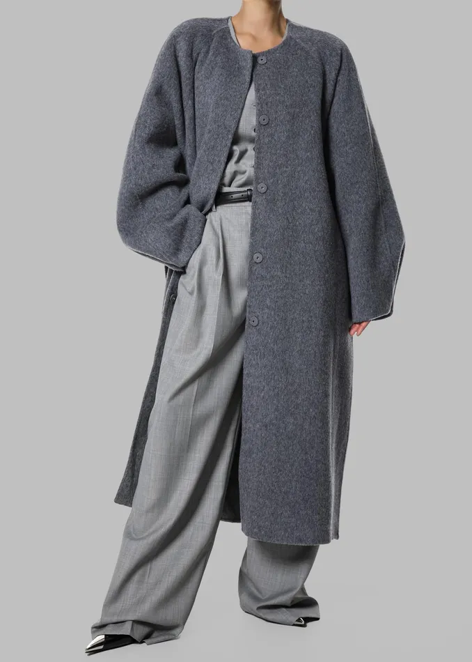 The Frankie Shop Outerwear Leon Wool Coat 8211 Grey 8211 Women
