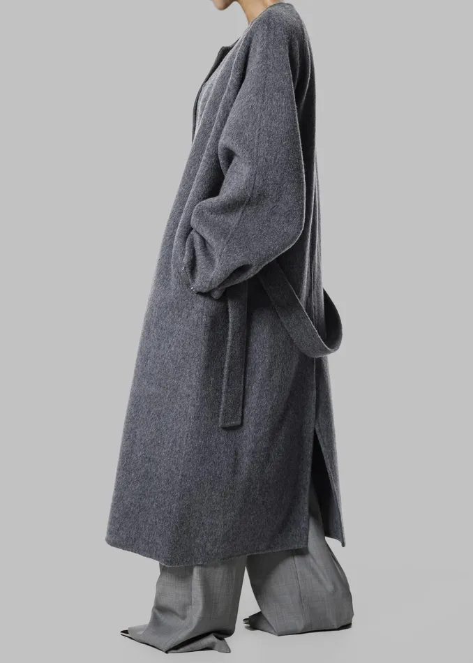 The Frankie Shop Outerwear Leon Wool Coat 8211 Grey 8211 Women