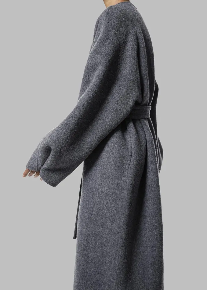 The Frankie Shop Outerwear Leon Wool Coat 8211 Grey 8211 Women