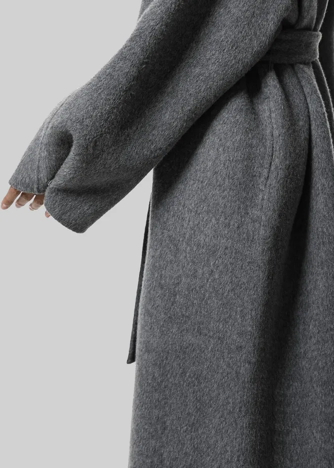 The Frankie Shop Outerwear Leon Wool Coat 8211 Grey 8211 Women