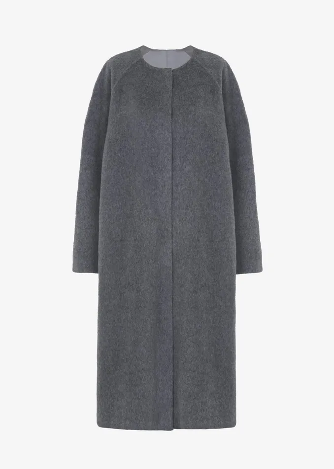 The Frankie Shop Outerwear Leon Wool Coat 8211 Grey 8211 Women