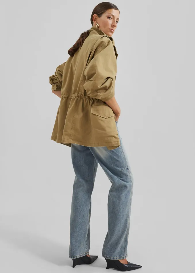 The Frankie Shop Outerwear Merano Cargo Jacket 8211 Beige 8211 Women