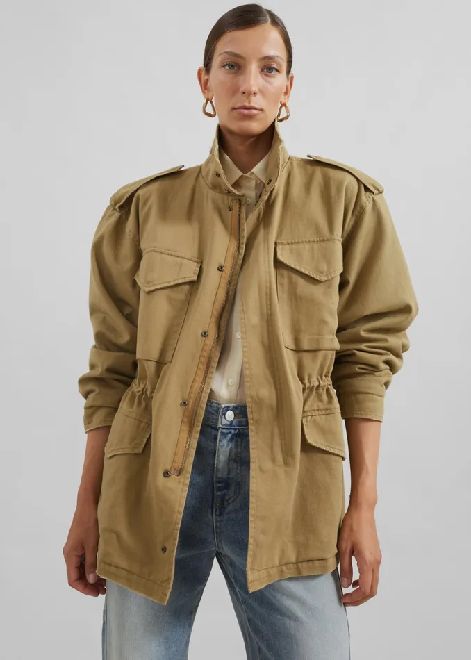 The Frankie Shop Outerwear Merano Cargo Jacket 8211 Beige 8211 Women