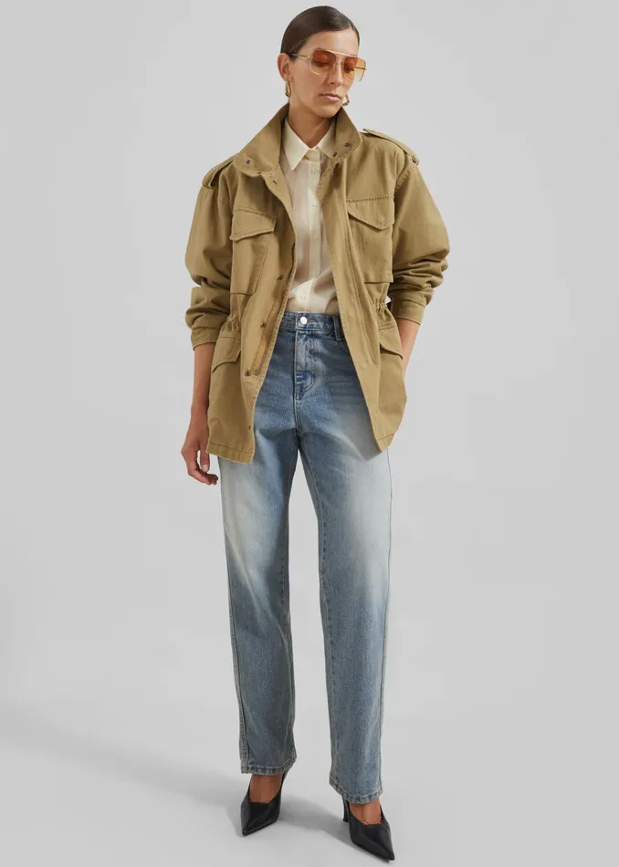The Frankie Shop Outerwear Merano Cargo Jacket 8211 Beige 8211 Women