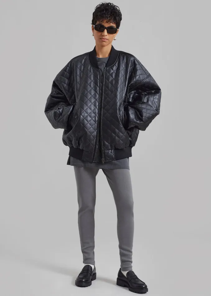 The Frankie Shop Outerwear Rosalia Quilted Jacket 8211 Black 8211 Women