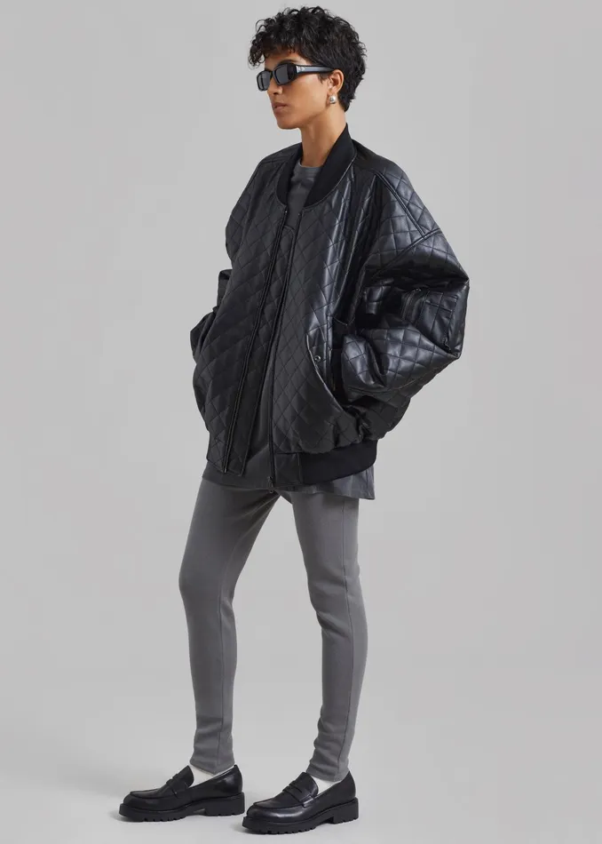The Frankie Shop Outerwear Rosalia Quilted Jacket 8211 Black 8211 Women