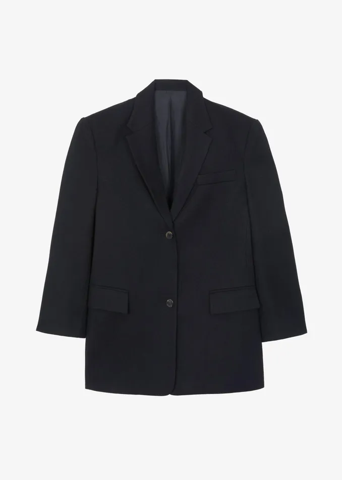 The Frankie Shop Outerwear Silas Oversized Wool Blazer 8211 Black 8211 Women