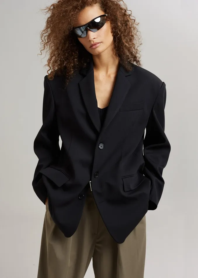 The Frankie Shop Outerwear Tansy Oversized Blazer 8211 Black 8211 Women
