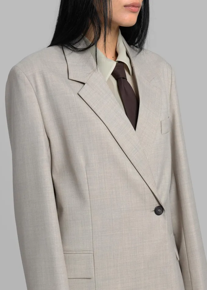 The Frankie Shop Outerwear Tessa Wool Blazer 8211 Beige 8211 Women