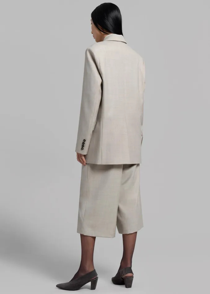 The Frankie Shop Outerwear Tessa Wool Blazer 8211 Beige 8211 Women