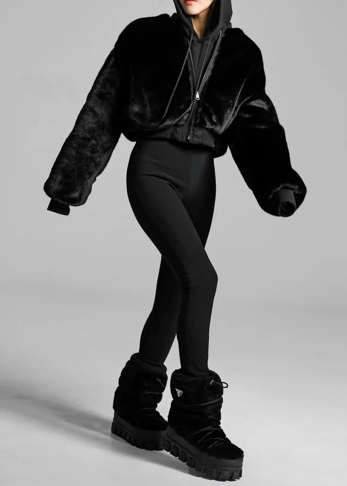 The Frankie Shop Outerwear Vaud Reversible Cropped Bomber 8211 Black 8211 Women