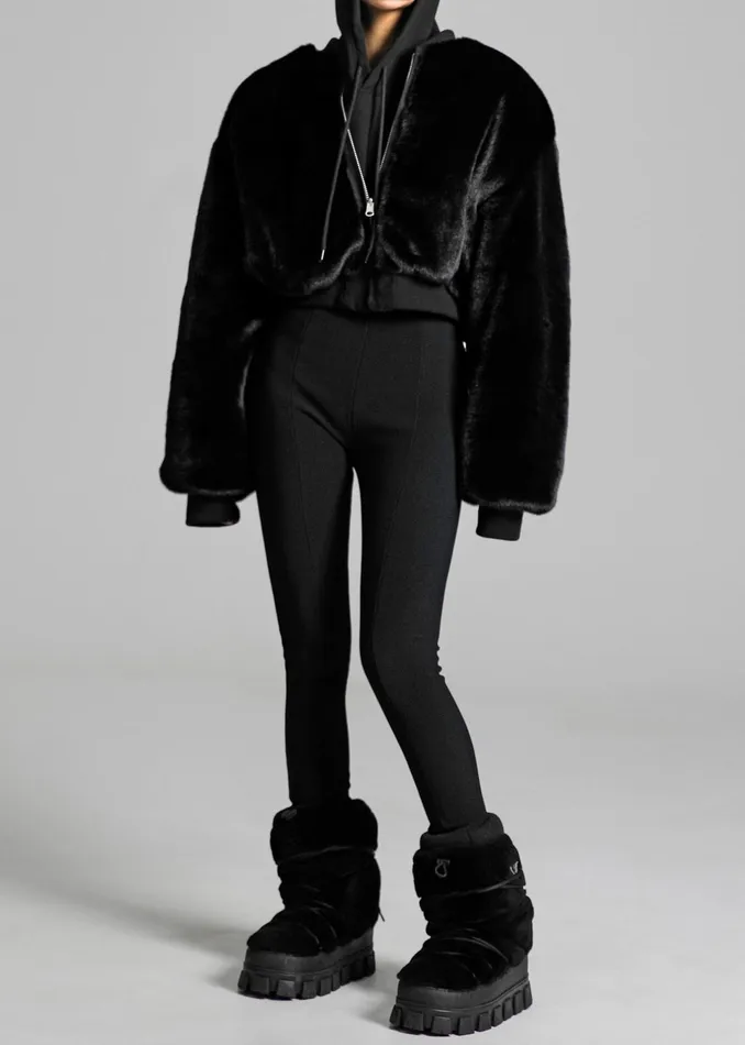 The Frankie Shop Outerwear Vaud Reversible Cropped Bomber 8211 Black 8211 Women