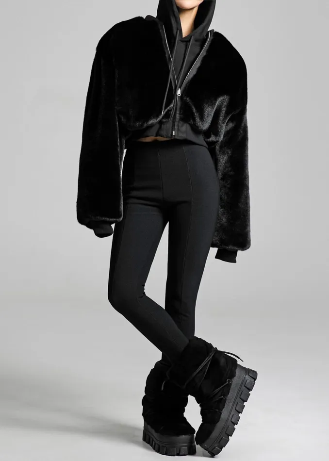 The Frankie Shop Outerwear Vaud Reversible Cropped Bomber 8211 Black 8211 Women