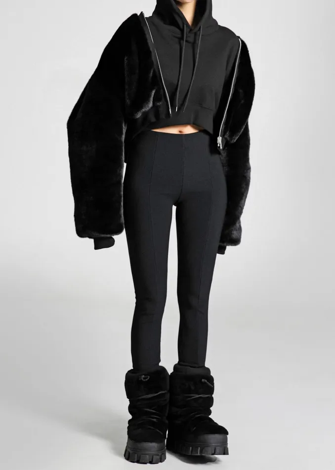The Frankie Shop Outerwear Vaud Reversible Cropped Bomber 8211 Black 8211 Women