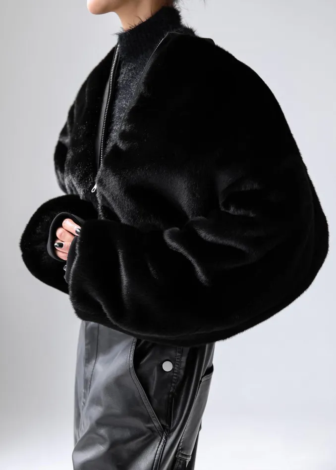 The Frankie Shop Outerwear Vaud Reversible Cropped Bomber 8211 Black 8211 Women