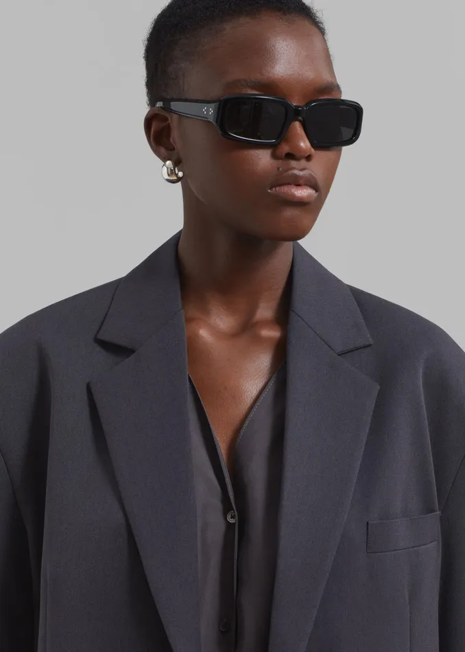 The Frankie Shop Outerwear Wilma Blazer 8211 Charcoal 8211 Women