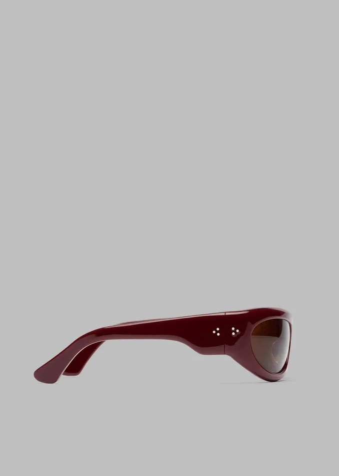 The Frankie Shop Port Tanger Safaa Sunglasses 8211 Burgundy AcetateTobacco Lens 8211 MenWomen