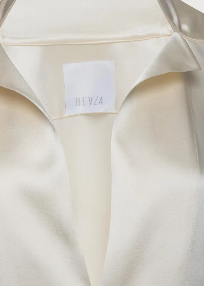 The Frankie Shop Tops Bevza StandCollar Blouse 8211 Vanilla 8211 Women