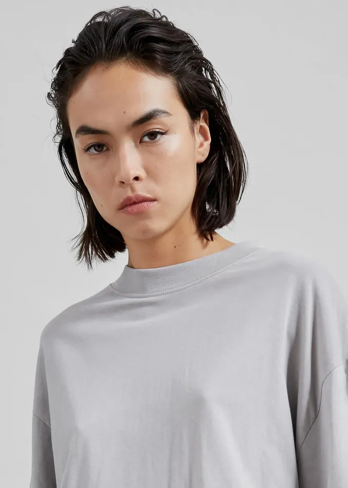 The Frankie Shop Tops Bryton Layered Tee 8211 GreyBrown 8211 Women