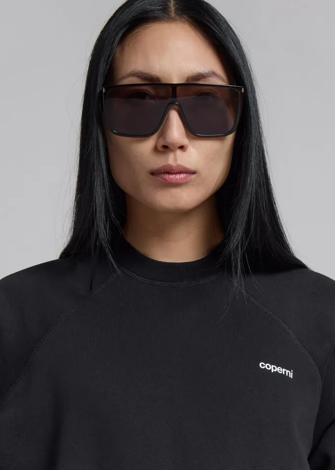 The Frankie Shop Tops Coperni Crewneck Sweatshirt Body 8211 Black 8211 Women