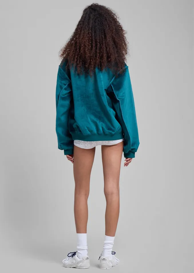 The Frankie Shop Tops Jw Anderson Bonded Sweatshirt 8211 Deep Teal 8211 Women