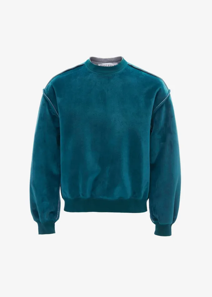 The Frankie Shop Tops Jw Anderson Bonded Sweatshirt 8211 Deep Teal 8211 Women