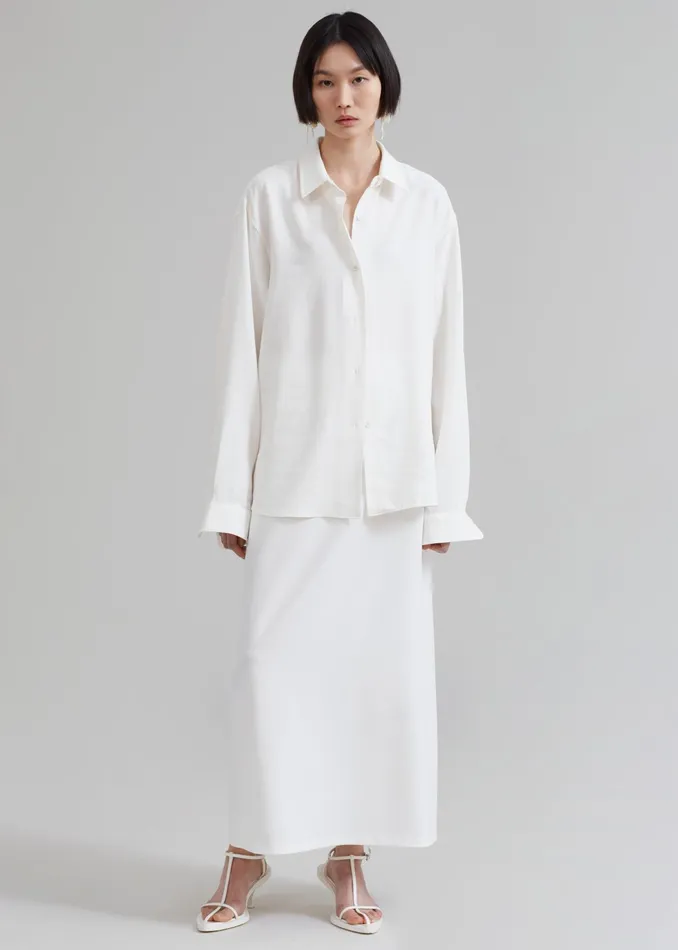 The Frankie Shop Tops Lotta Fluid Shirt 8211 Off White 8211 Women