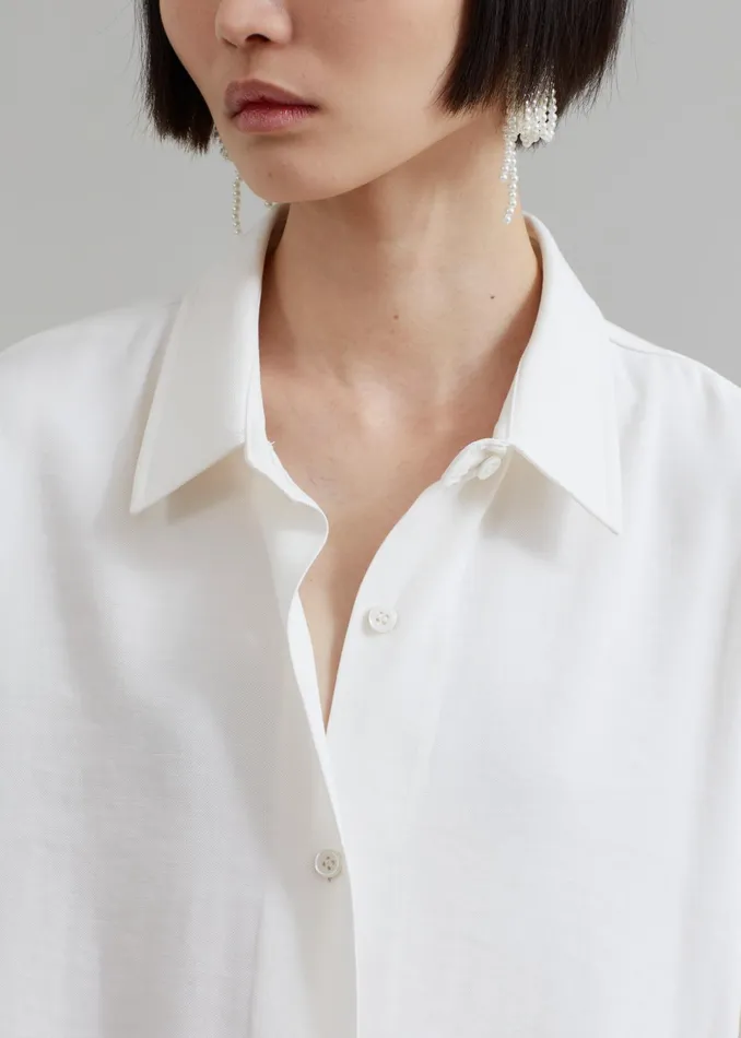 The Frankie Shop Tops Lotta Fluid Shirt 8211 Off White 8211 Women