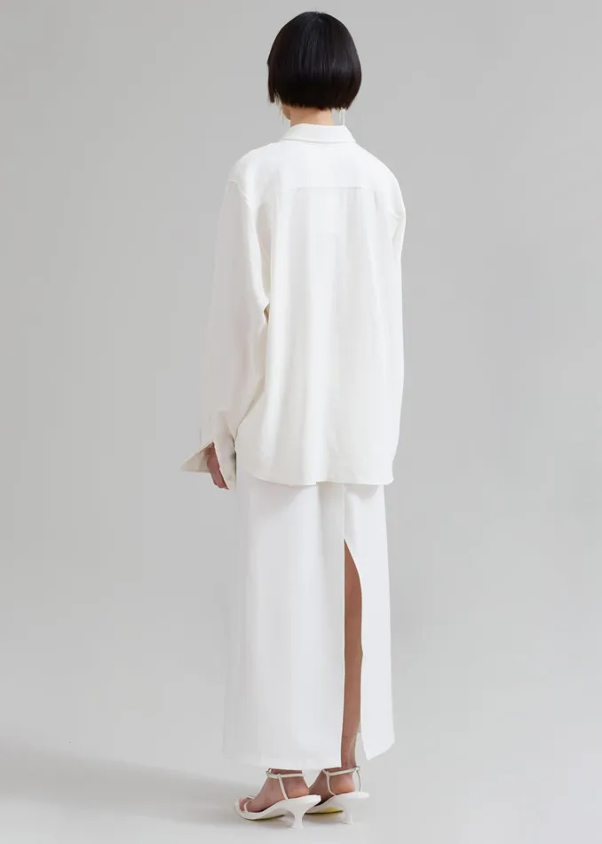 The Frankie Shop Tops Lotta Fluid Shirt 8211 Off White 8211 Women