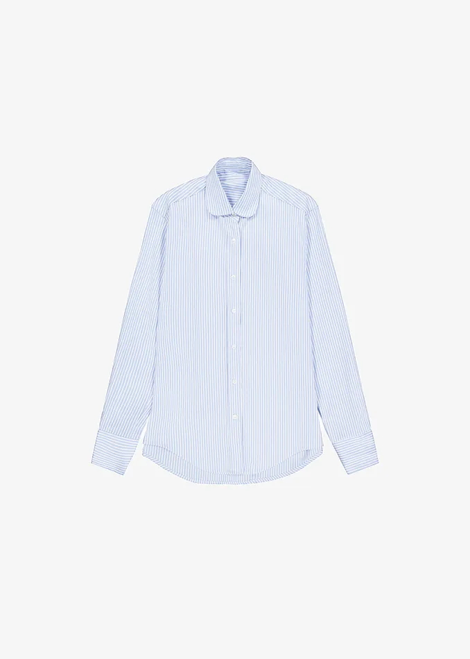 The Frankie Shop Tops Mina Shirt 8211 Blue Stripe 8211 Women