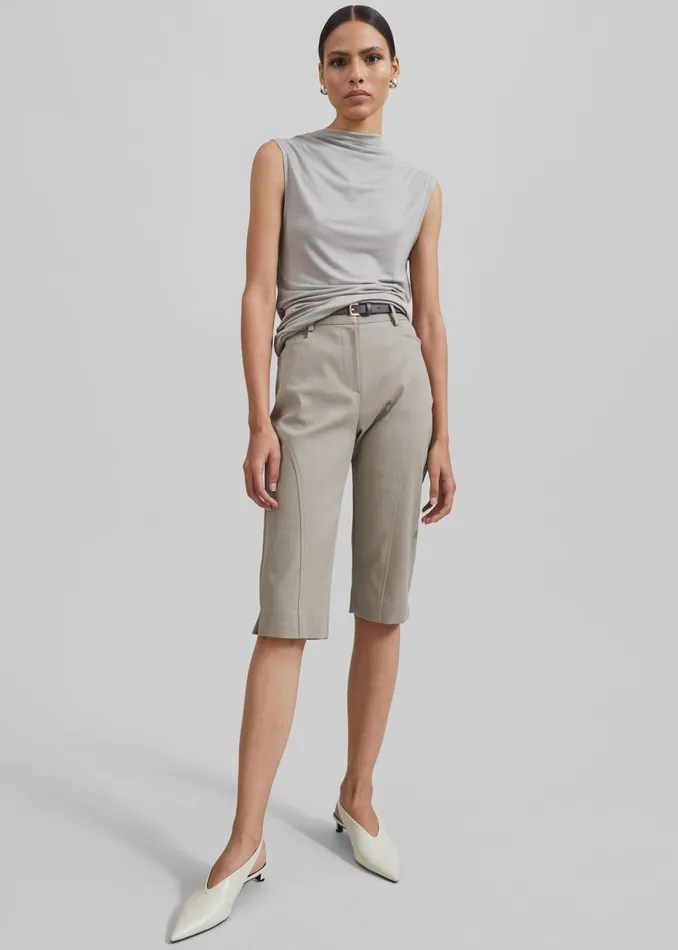 The Frankie Shop Tops Salma Drop Back Blouse 8211 Beige 8211 Women