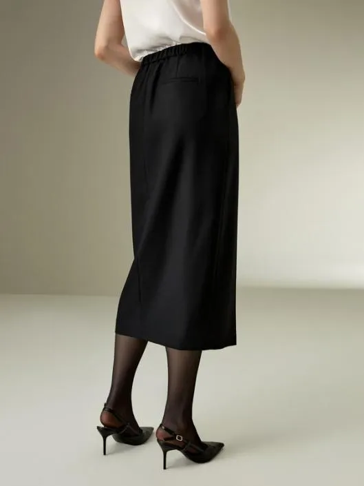 The Modern Beauty Silk Wool Pencil Skirt Women Lilysilk Bottoms